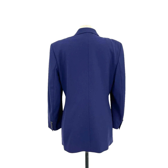 Piazza Sempione for Bergdorf Goodman Navy Blue Suit Blazer Jacket Size 42 US 6 - Picture 5 of 7